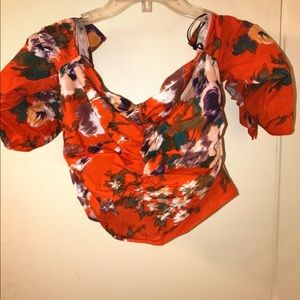 H&M cropped off the shoulder top